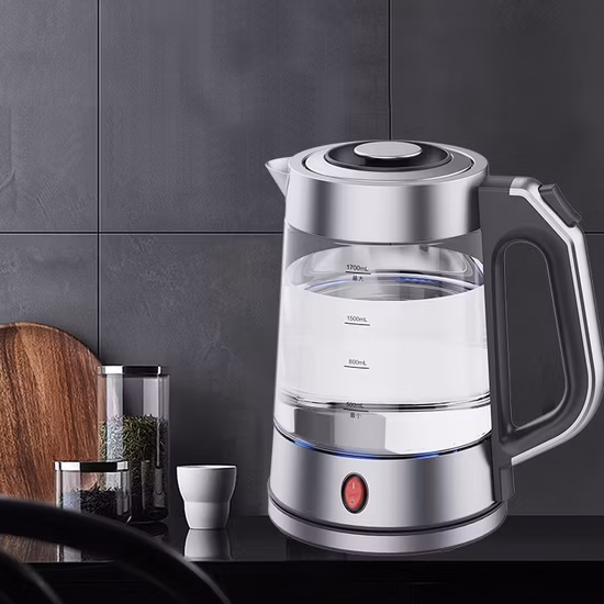 Aparato de cocina eléctrico con hervidor de vidrio de 1,7 l