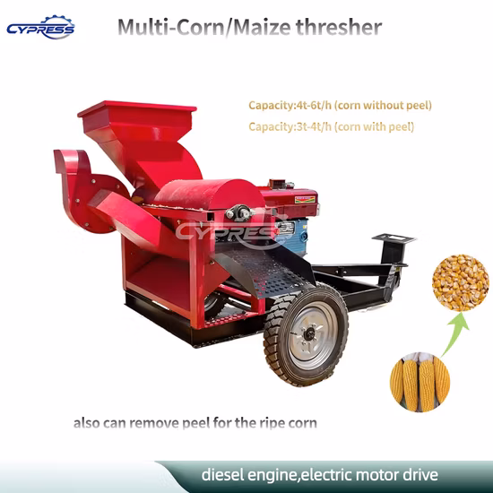 Máquina trilladora de maíz, máquina multifuncional para trilladora de maíz agrícola